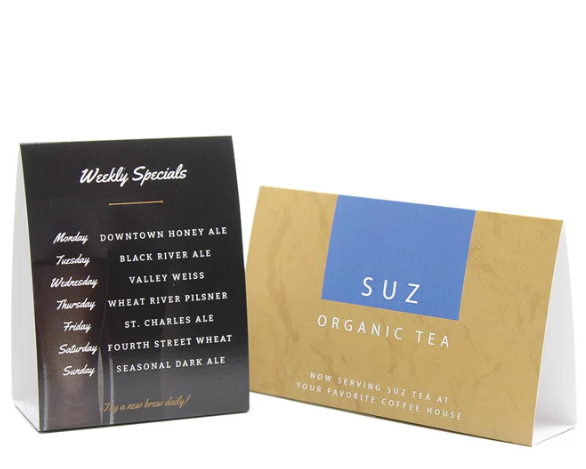 Table Tents / Counter Cards